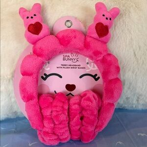 NWT Cute Pink Bunny Headband with Wrist Bands